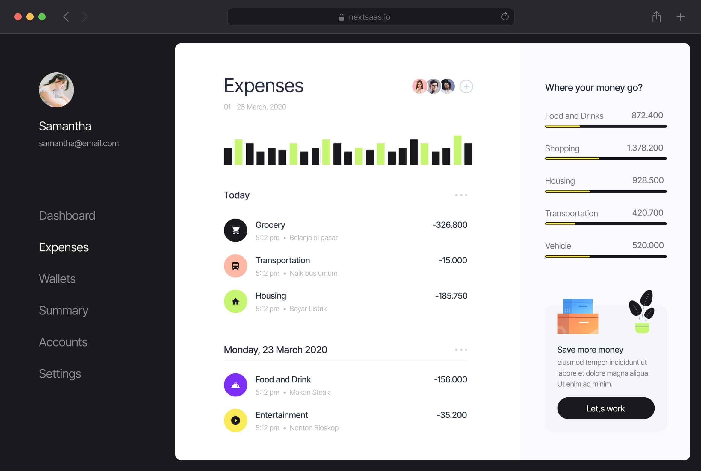 NextSaaS risk management platform interface